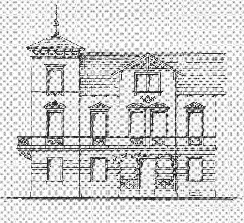 Radebeul Villa Sarolta Bauzeichnung 1877