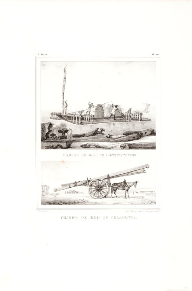 Radeau de bois de construction (2), da Coleção Brasiliana Iconográfica