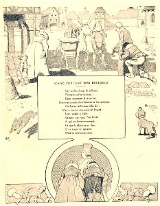 Rabier - Fables de La Fontaine - L' Âne portant des reliques