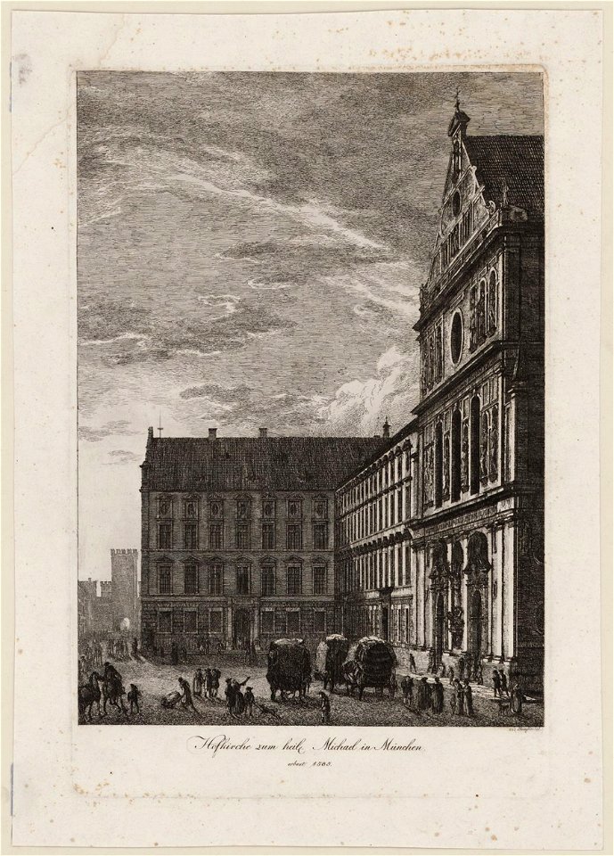 Radierung - ST MICHAEL IN MÜNCHEN - Domenico Quaglio - um 1811