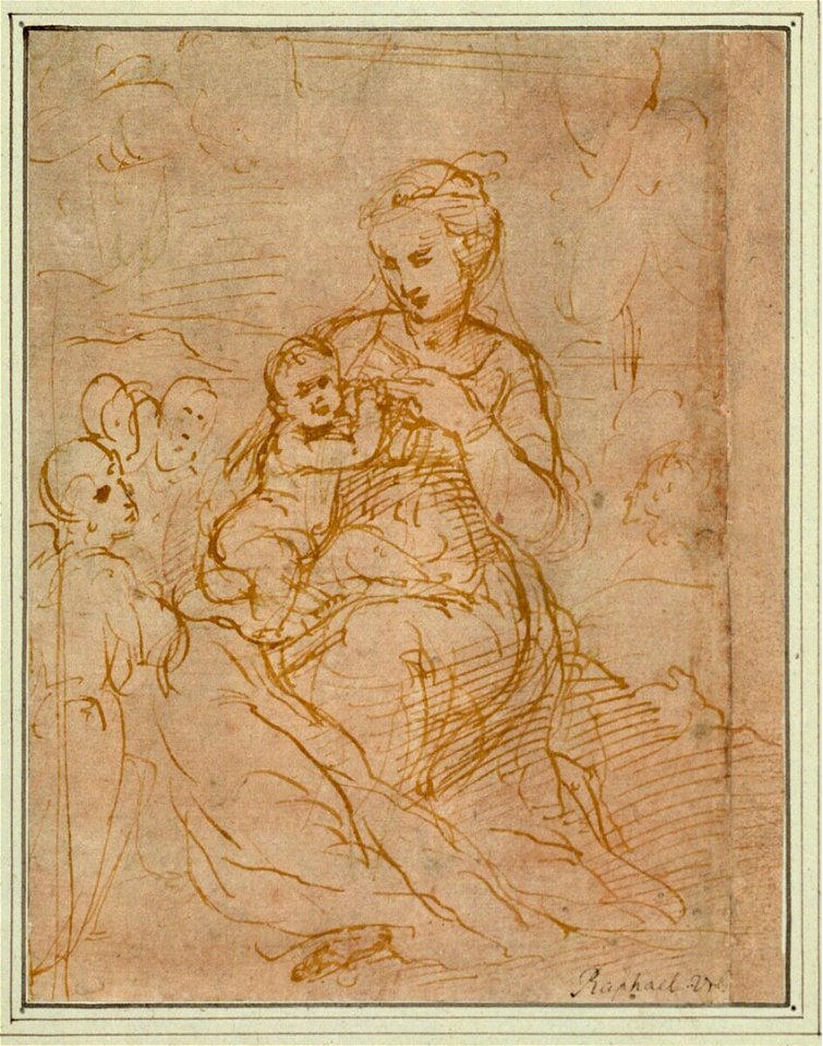 Raffaello - Maria Lactans mit Engeln, 202
