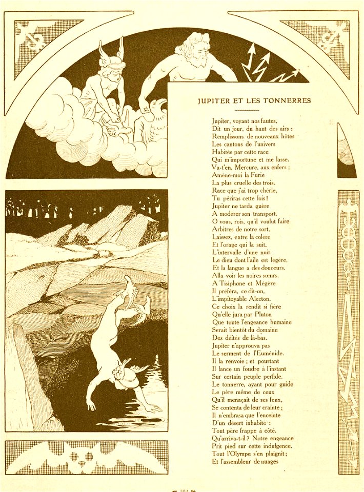 Rabier - Fables de La Fontaine -Jupiter et les Tonnerres 1