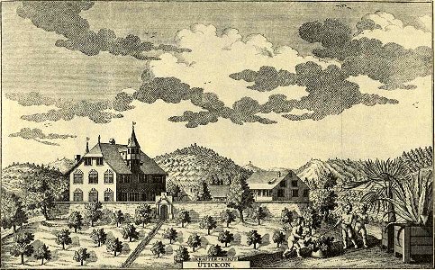 Radierung Schloss Uitikon