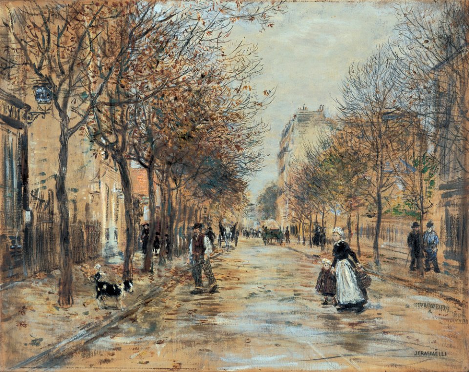 Jean-Franҫois Raffaëlli - Street in Asnières - Google Art Project