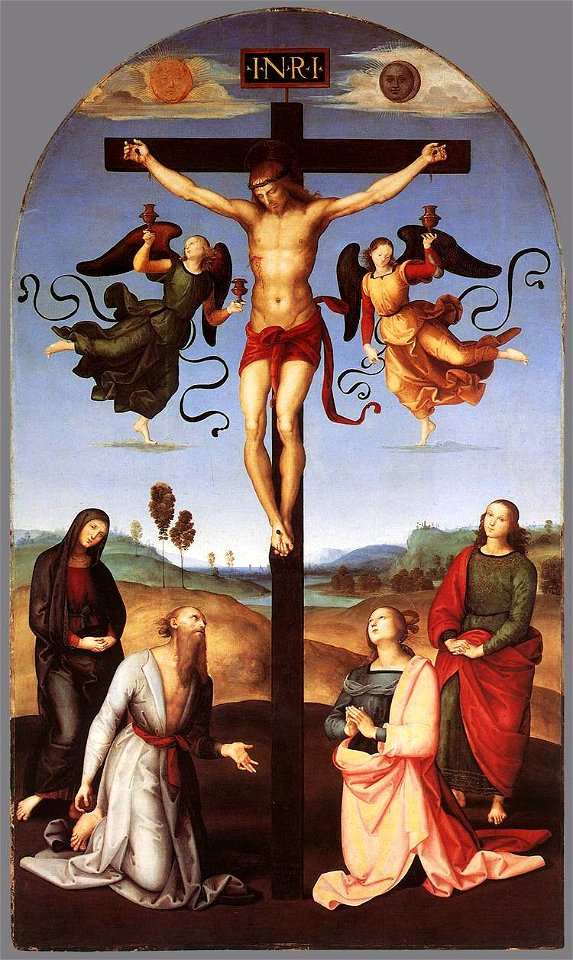 Raffaello Sanzio - Crucifixion (Città di Castello Altarpiece) - WGA18608