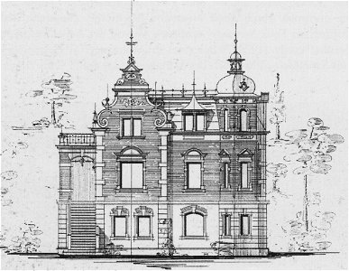 Radebeul Rotes Haus Bauzeichnung 1895