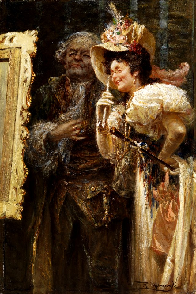 Raffaello Armenise Bildbetrachtung im Maleratelier
