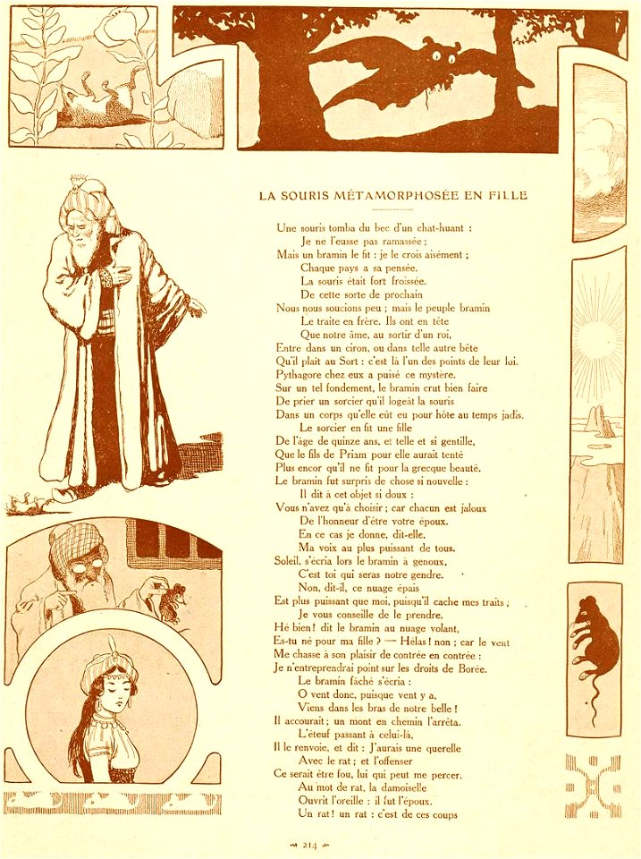 Rabier - Fables de La Fontaine -La Souris métamorphosée en fille 1