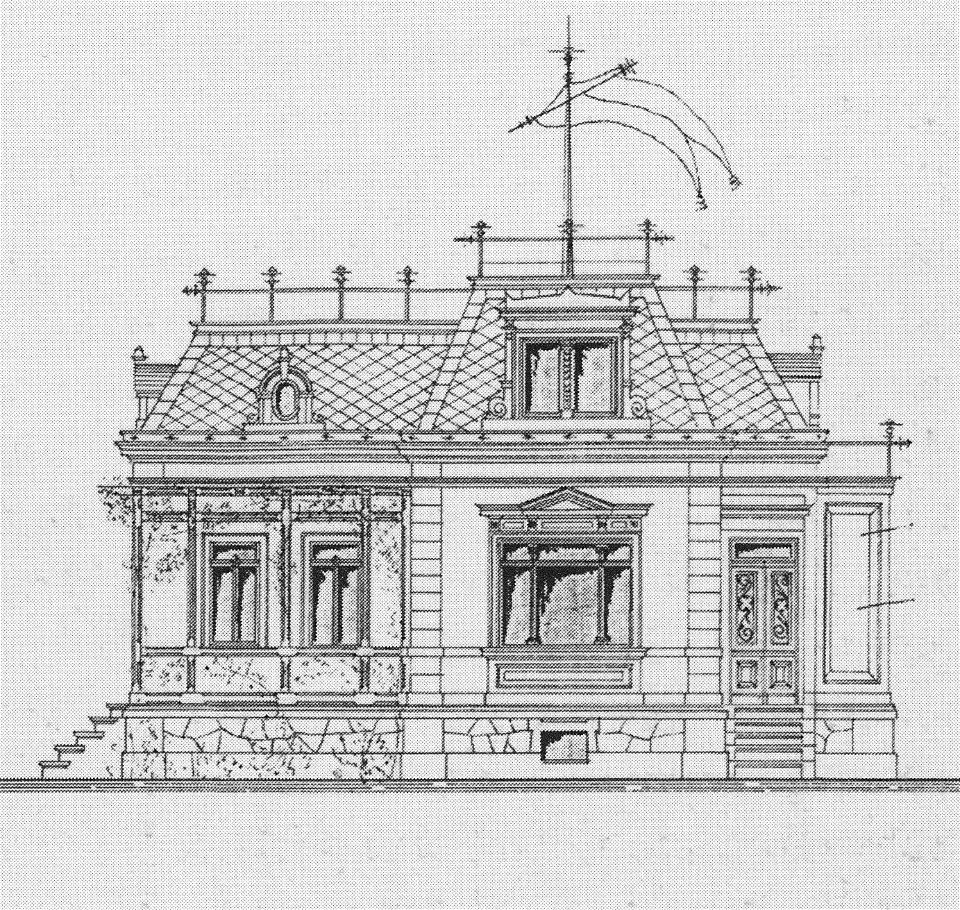 Radebeul Villa Eduard Adolf Böhland Bauzeichnung 1886