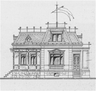 Radebeul Villa Eduard Adolf Böhland Bauzeichnung 1886