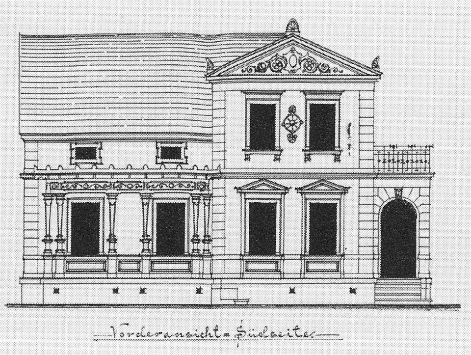 Radebeul Landhaus Carl Gottfried Bär Bauzeichnung 1888