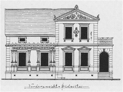 Radebeul Landhaus Carl Gottfried Bär Bauzeichnung 1888