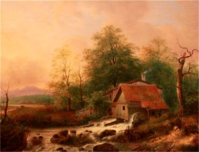 Raden Saleh - The Water Mill, 1835