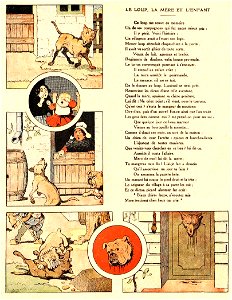 Rabier - Fables de La Fontaine - Le Loup, la Mère et l'Enfant