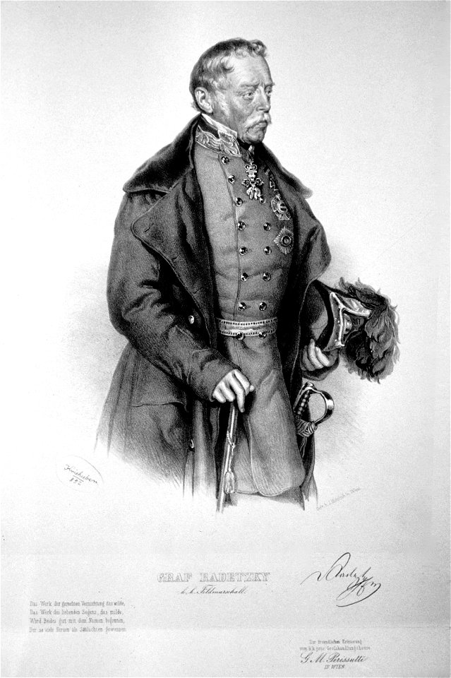 Radetzky Kriehuber 1852 Litho