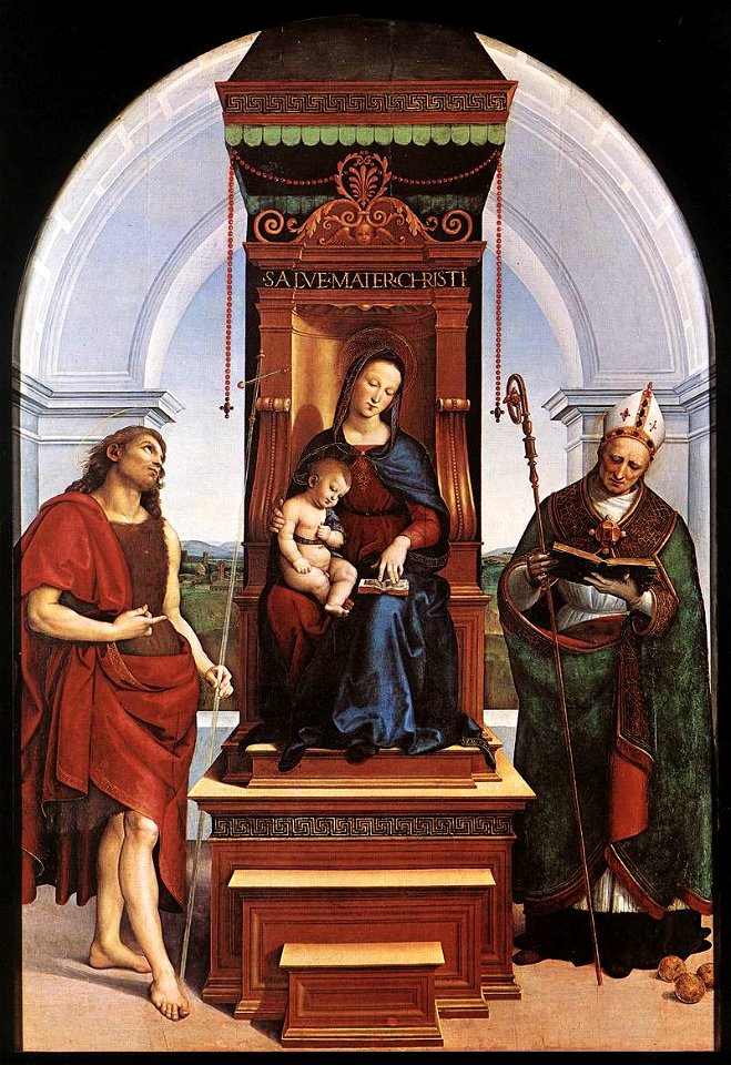 Raffaello Sanzio - Madonna and Child (The Ansidei Altarpiece) - WGA18663