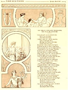 Rabier - Fables de La Fontaine - Les Dieux voulant instruire un fils de Jupiter 1