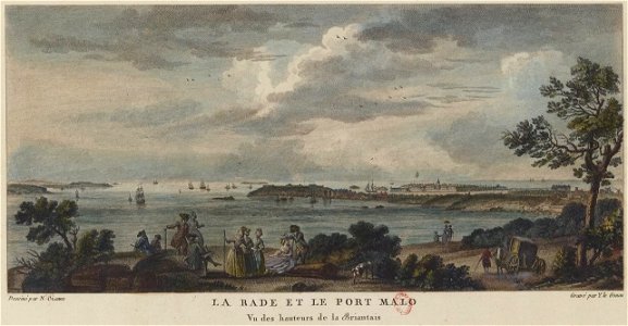 Rade et port de Saint Malo en 1776