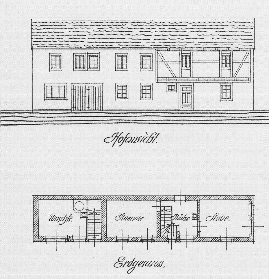 Radebeul Altzitzschewig 8 Seitengebäude Umbauzeichnung 1919
