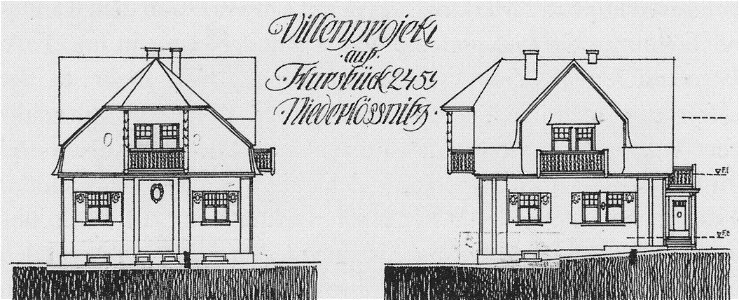 Radebeul Landhaus Lutzmann Bauzeichnung 1906