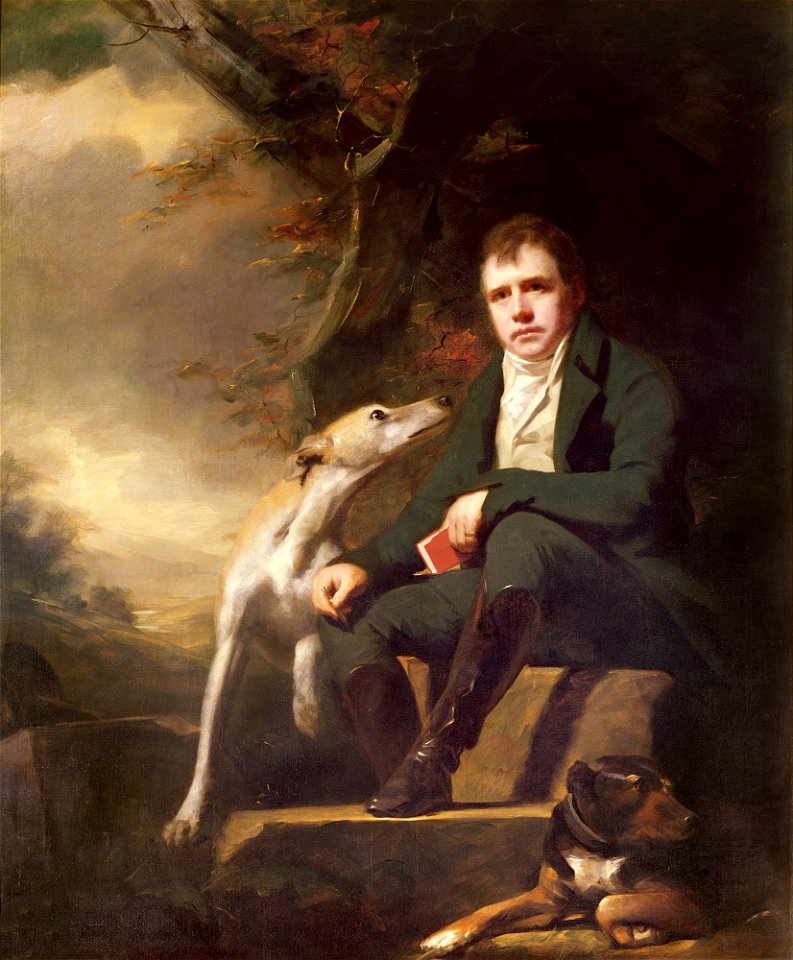 Henry Raeburn - Portrait of Sir Walter Scott and his dogs