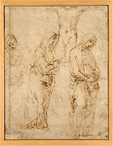 Raffaello - Drei Studien zu einer Madonna unter dem Kreuz, 196