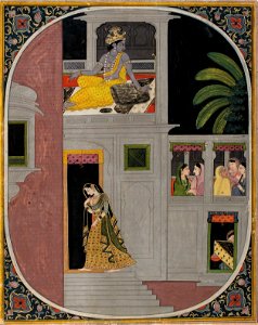 Radha goes to Krishna's house at night (6124592907)