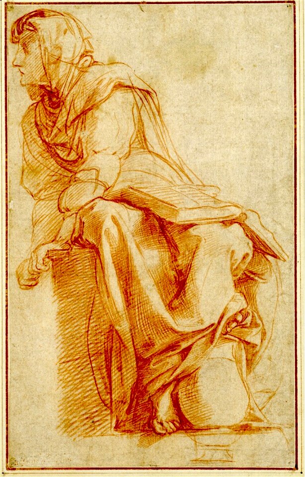 Raffaello - Die Cumäische Sibylle (Studie für das Sibyllenfresko, S. Maria della Pace, Rom), 181