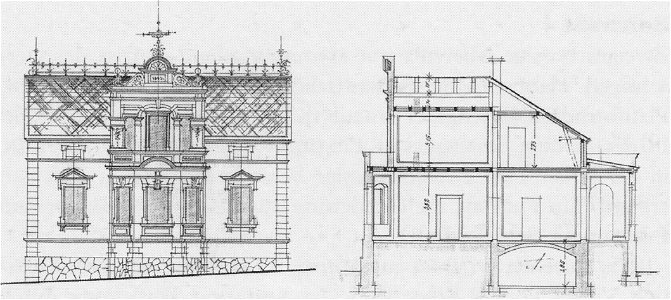 Radebeul Blumenstraße 21 Moritz Große Bauzeichnung 1893