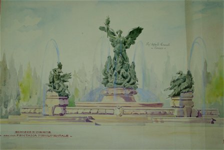 Raffaello Romanelli - Proiect pentru o fântână monumentală