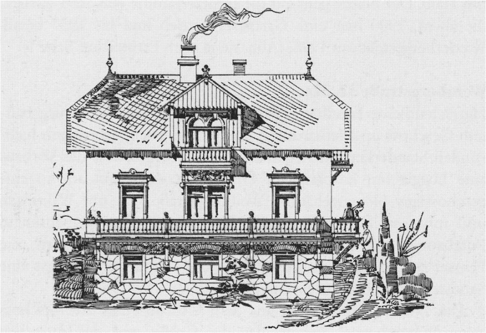 Radebeul Villa Friedenshain Haenel Bauzeichnung 1894