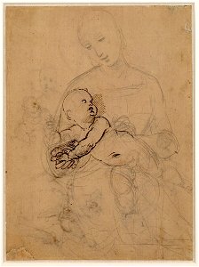 Raffaello - Madonna mit Kind (Studie zur Bridgewater-Madonna), 209r