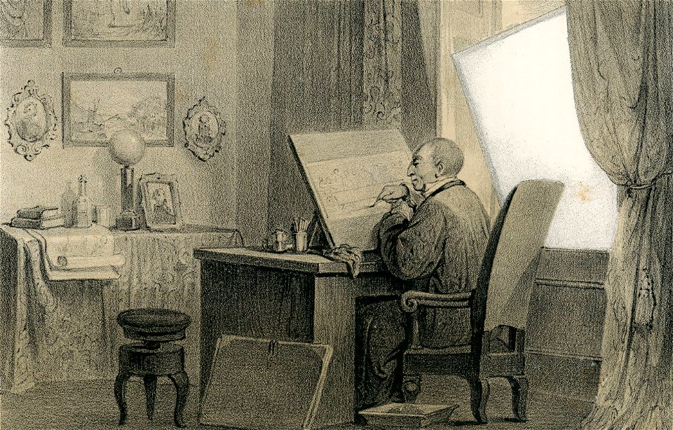 Raffaello Morghen che incide il Cenacolo di Leonardo