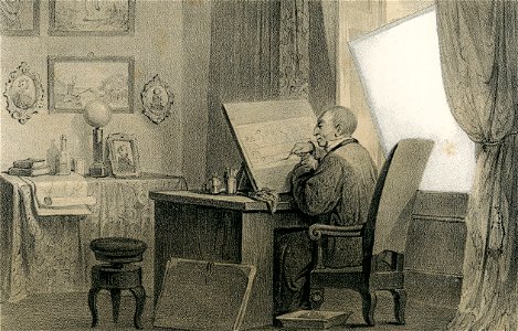 Raffaello Morghen che incide il Cenacolo di Leonardo