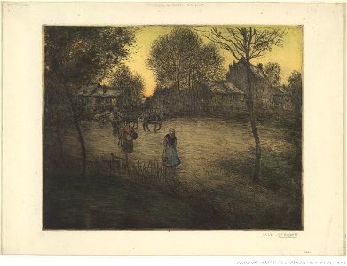 Raffaëlli - La place de la Révolte, grande planche, 4ème état, btv1b53187062r