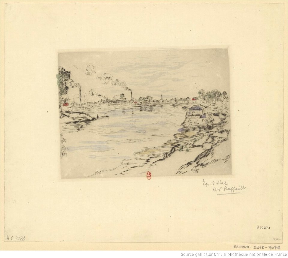 Raffaëlli - La Seine, à Asnières, 3ème état, btv1b531870492