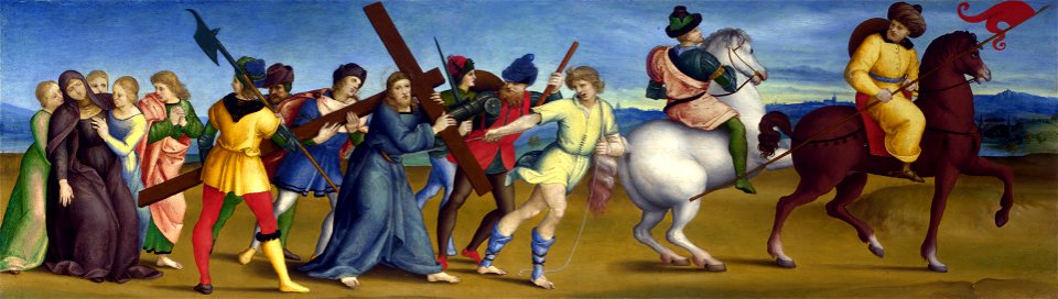 Raffaello Sanzio - The Procession to Calvary. Free illustration for personal and commercial use.