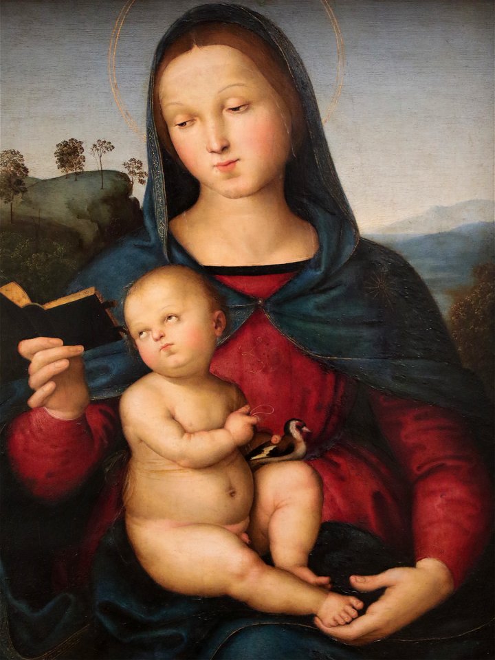 Raffaello Sanzio (Urbino, 28 marzo 1483 – Roma, 6 aprile 1520) - Madonna Solly (1500-1504) Olio su tavola dimensioni 52x38 cm. - Gemäldegalerie, Berlino
