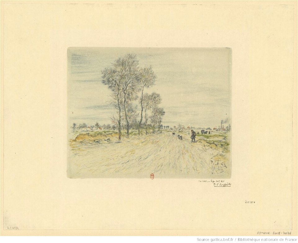 Raffaëlli - La route aux grands arbres, 4ème état, btv1b53187050f