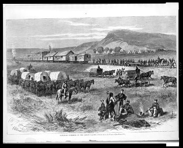 Railroad building on the great plains - drawn by A.R. Waud ; A.R. Waud. LCCN2003663113
