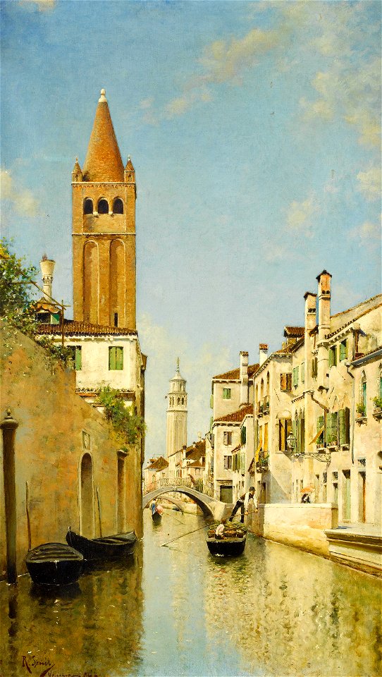 Rafael Senet Pérez On a Venetian backwater 1886