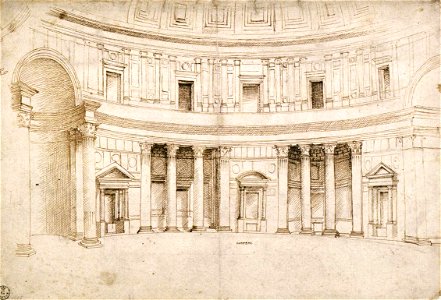 Raffaello, interno del pantheon