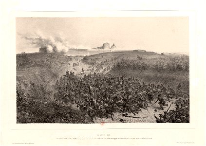 Raffet - Le corps expéditionnaire français attaque la République romaine, 30 avril 1849