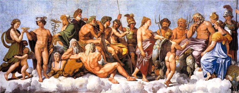 Raffaello, concilio degli dei 02