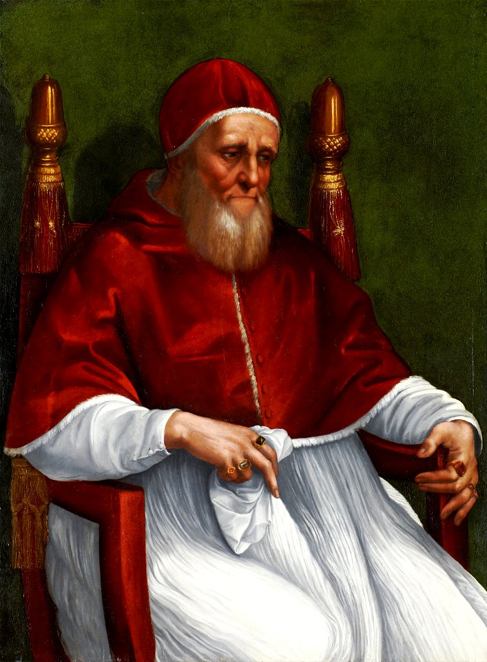 Raphael and Workshop - Portrait of Pope Julius II - Google Art Project