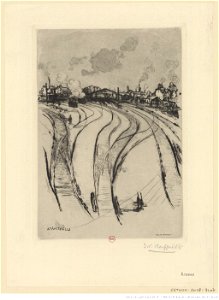 Raffaëlli - La gare du Champ-de-Mars, 3ème état, btv1b53187023j