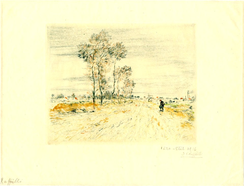 Raffaëlli - La route aux grands arbres, 1949,0411.2643