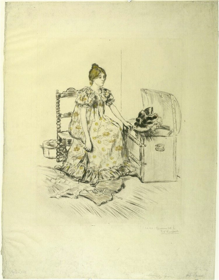 Raffaëlli - L'Actrice en voyage, DG1920252