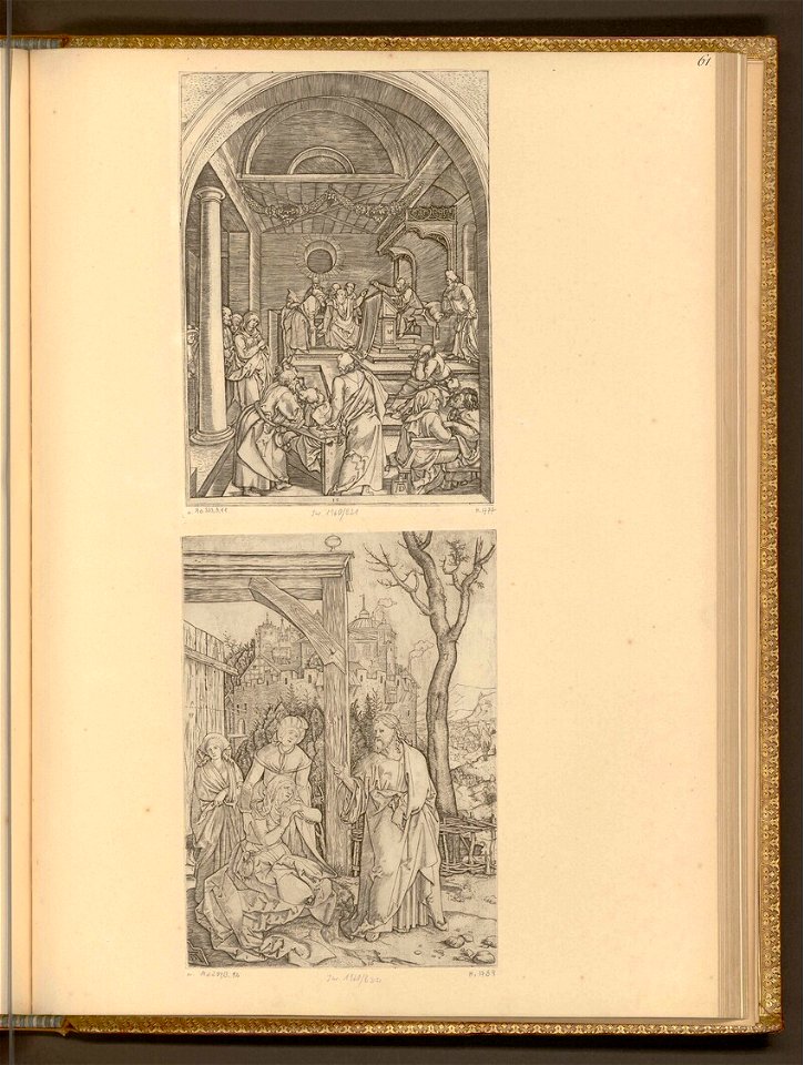 Raimondi - Das Marienleben Der zwölfjährige Jesus im Tempel; Christi Abschied von seiner Mutter, DI1261