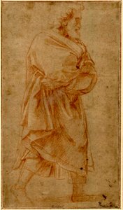 Raffaello - Heiliger Josef nach rechts schreitend (Studie für die Madonna del Divino Amore), 235